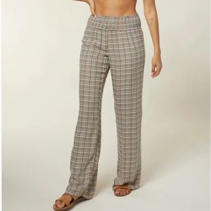 O'Neill Johnny Plaid Straight Leg Casual Beach Pants Size Medium Heritage Print